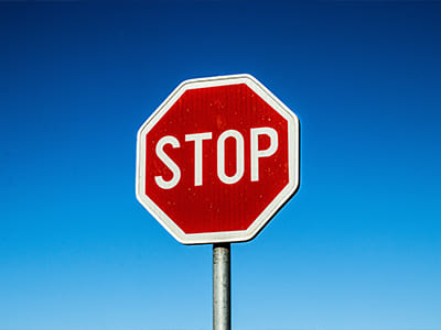 Bild Stopp-Schild, Gewohnheiten stoppen
